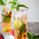 Pic showing two strawberry mojitos