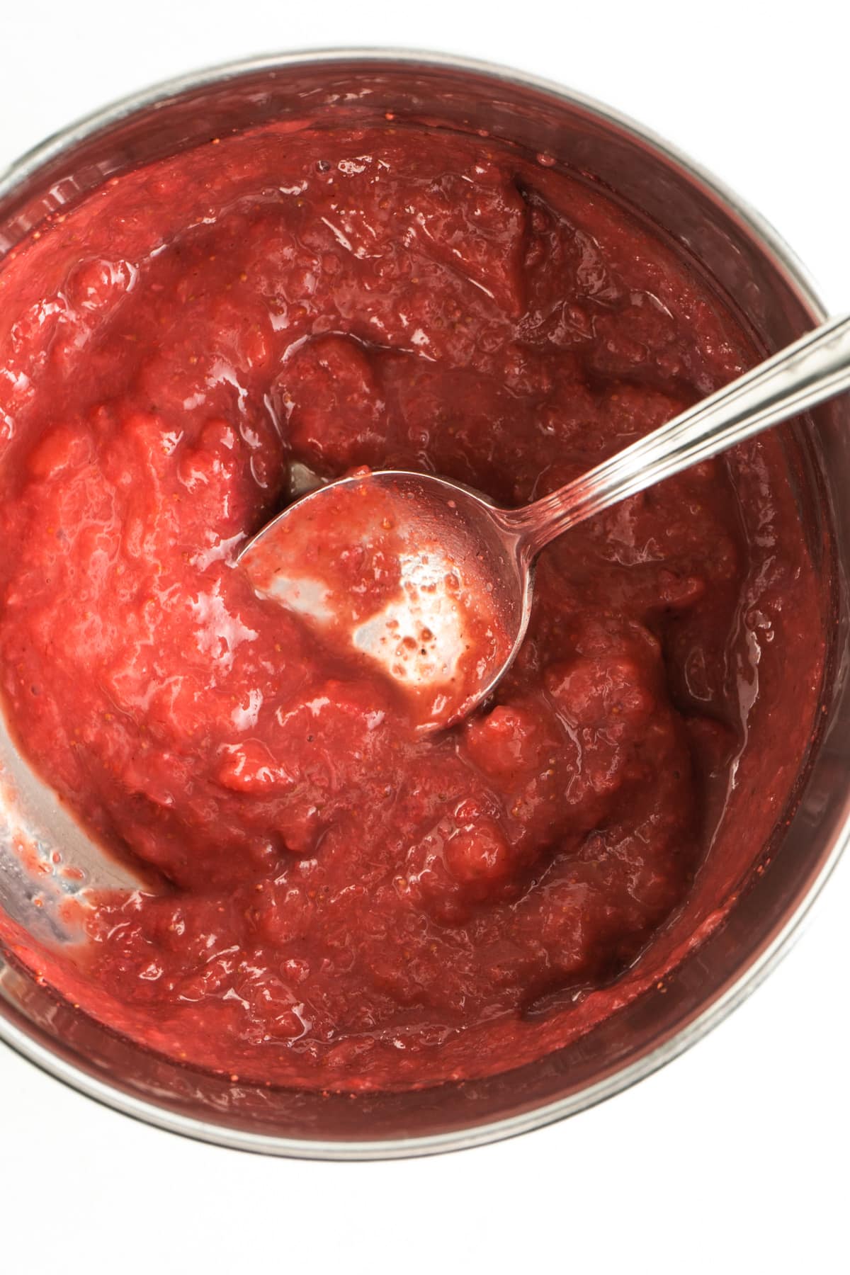 Strawberry puree for fresh strawberry buttercream.