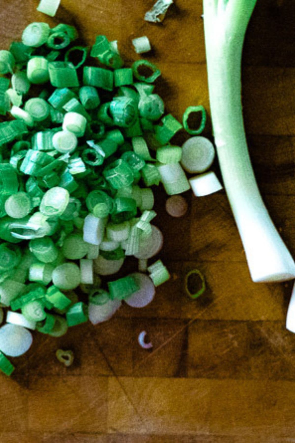 Chopped green onions.