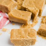 An easy fudge recipe made with brown sugar and cream cut into pieces