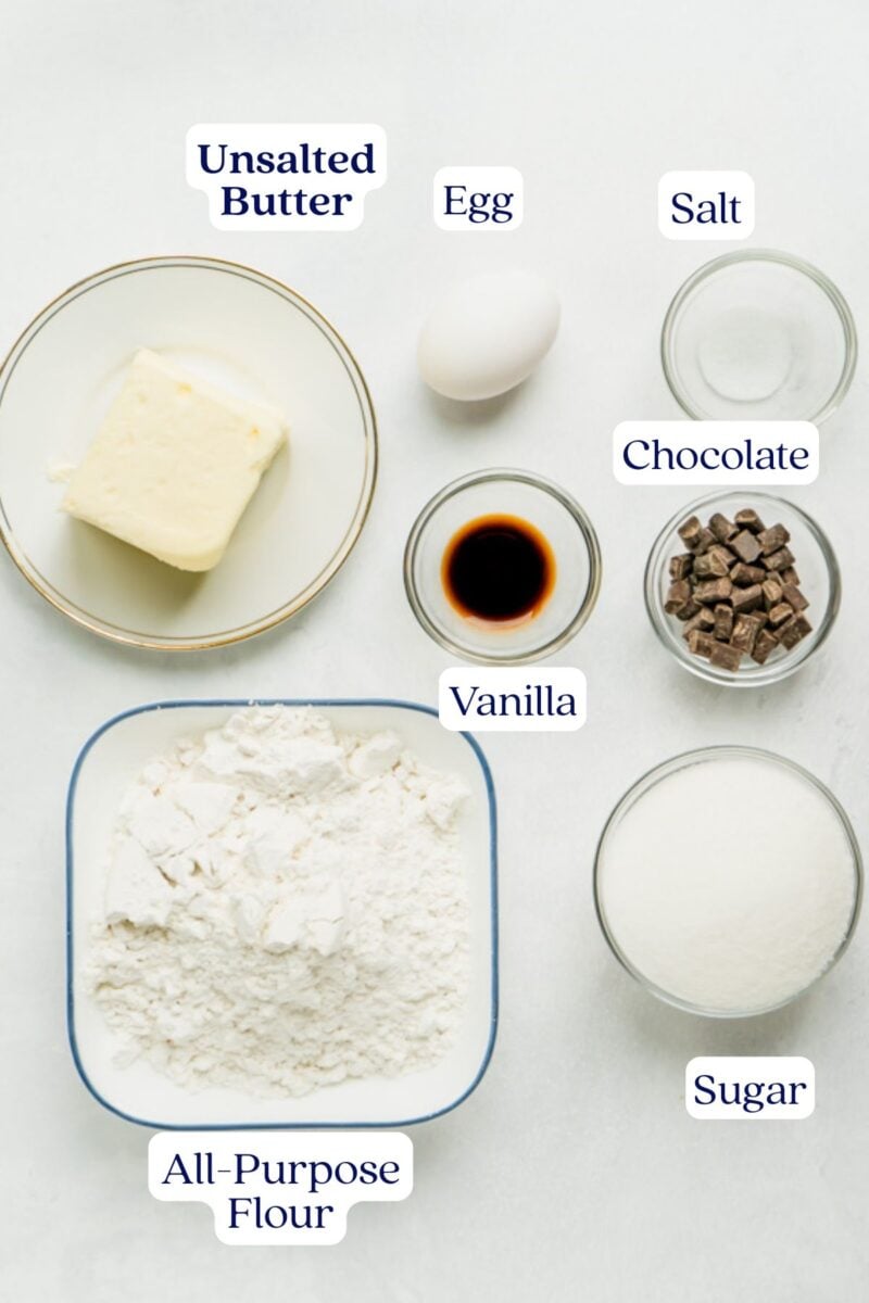 Cocoa Spritz Cookie ingredients.