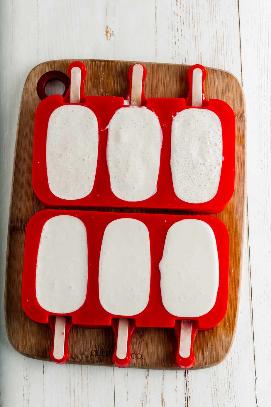 fruit popsicles in molds