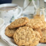 A plate of the best old-fashioned oatmeal cookie recipe