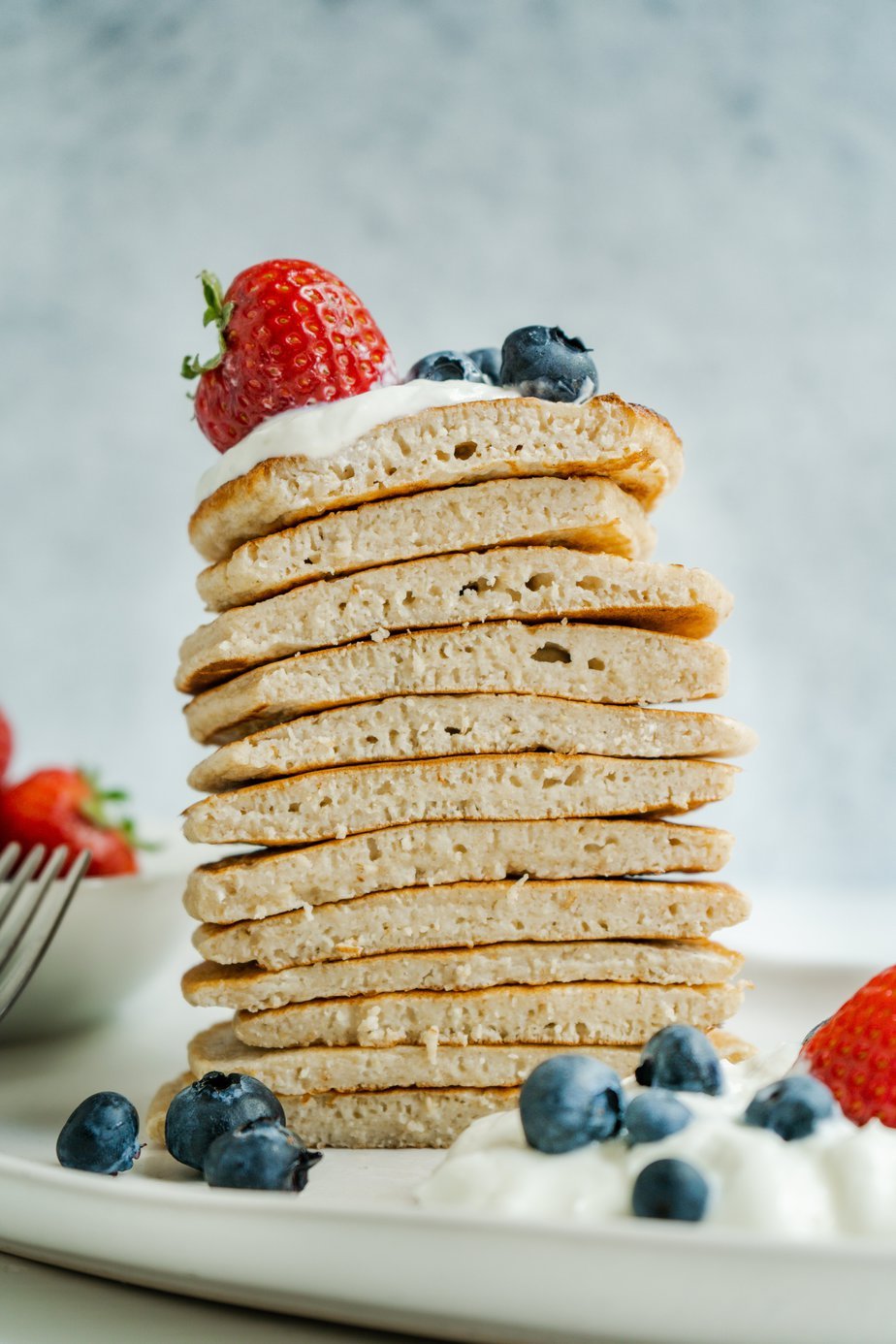 3Ingredient Oatmeal Cottage Cheese Protein Pancakes