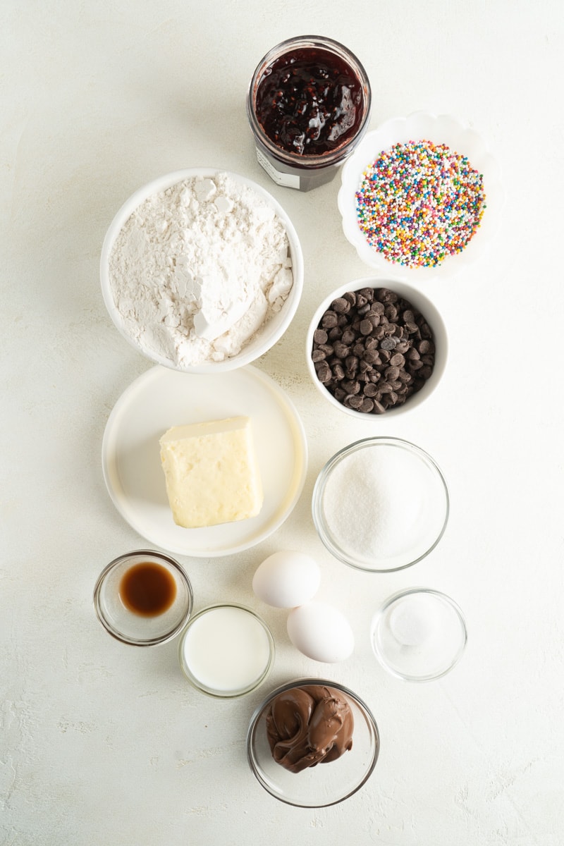 Ingredients for authentic Italian butter cookies
