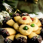 Italian sandwich cookies on a plate.