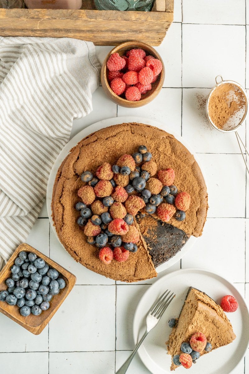 Pinterest Pin for an Italian Ricotta cheesecake.
