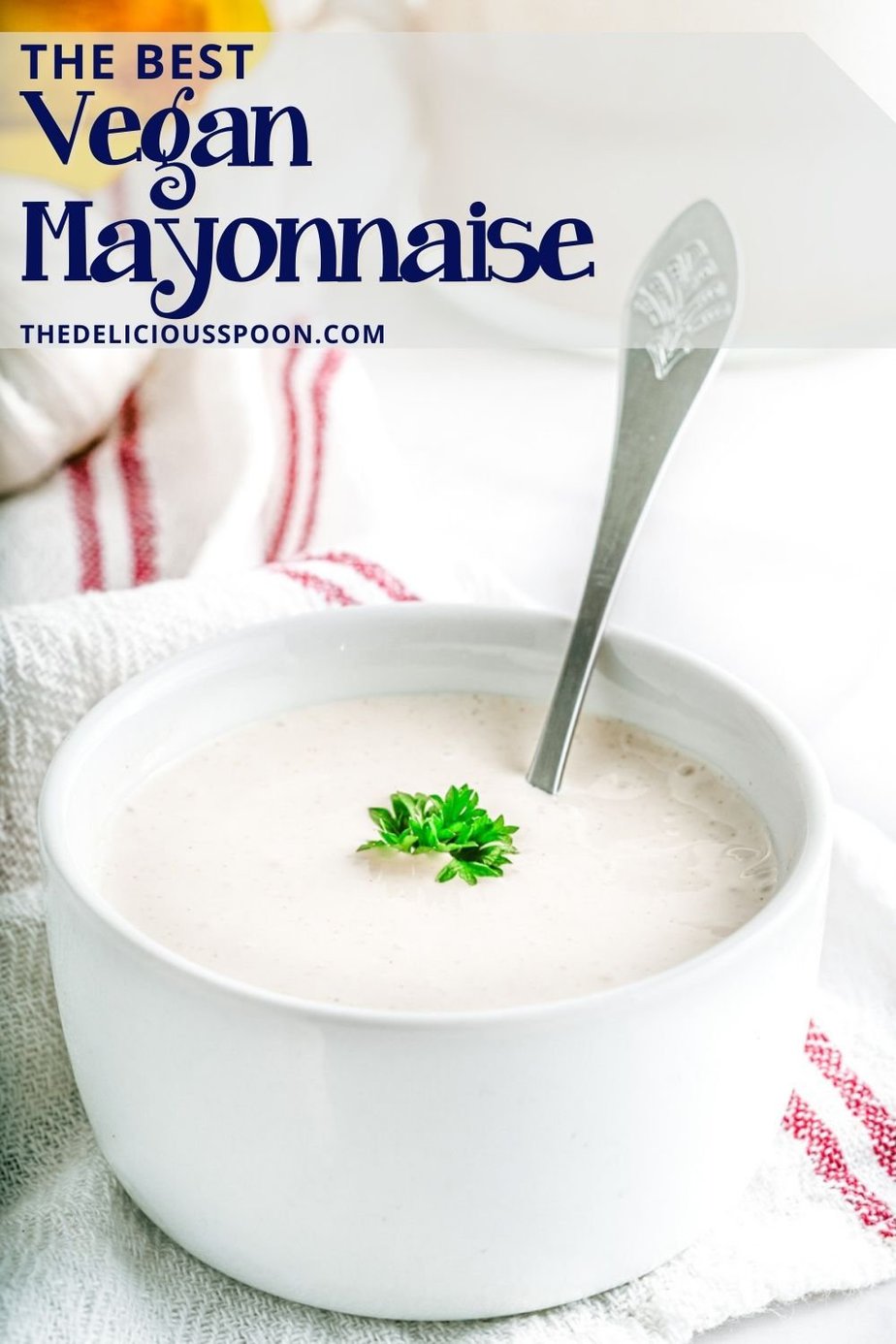Pinterest pin for dairy-free mayo.