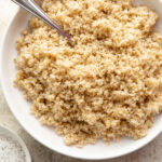 Bowl of bulgur wheat.