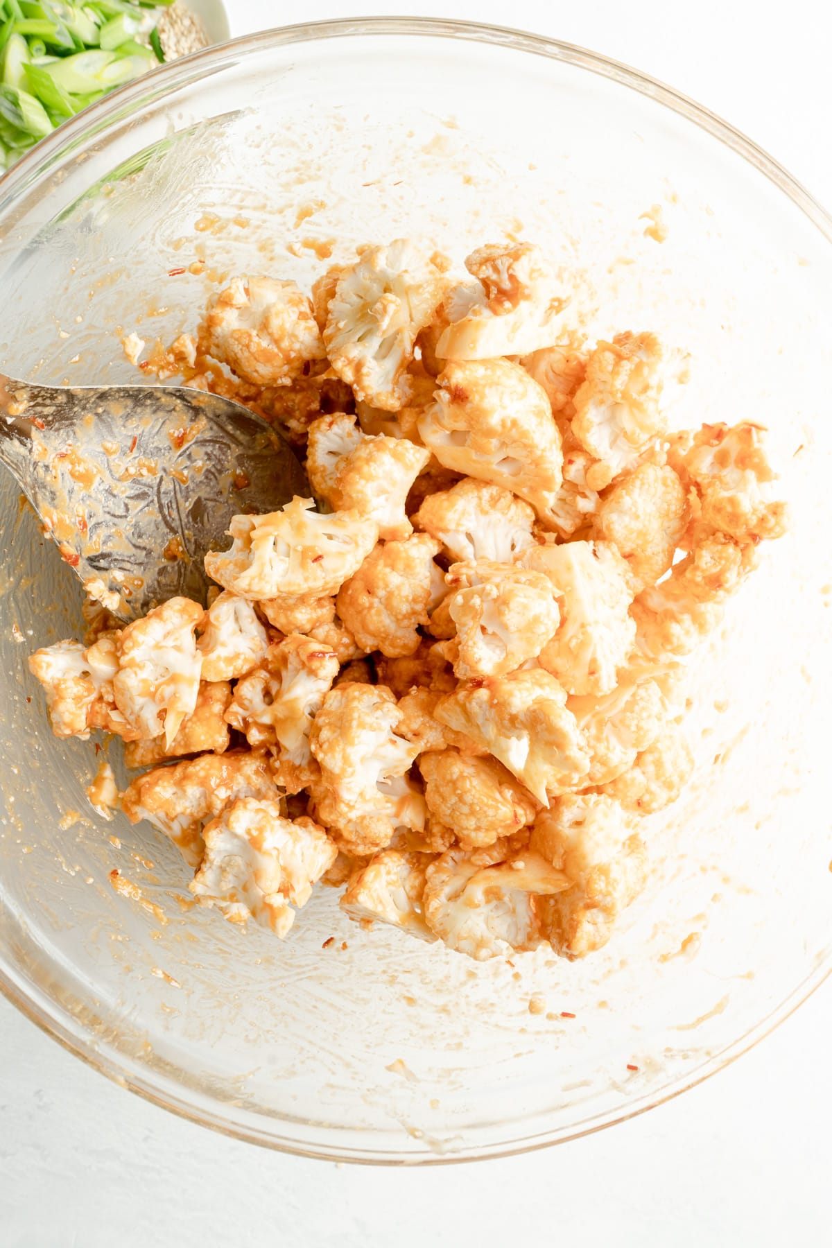 Miso cauliflower in a bowl.
