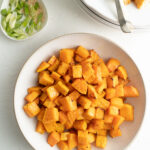 A bowl of air fryer butternut squash