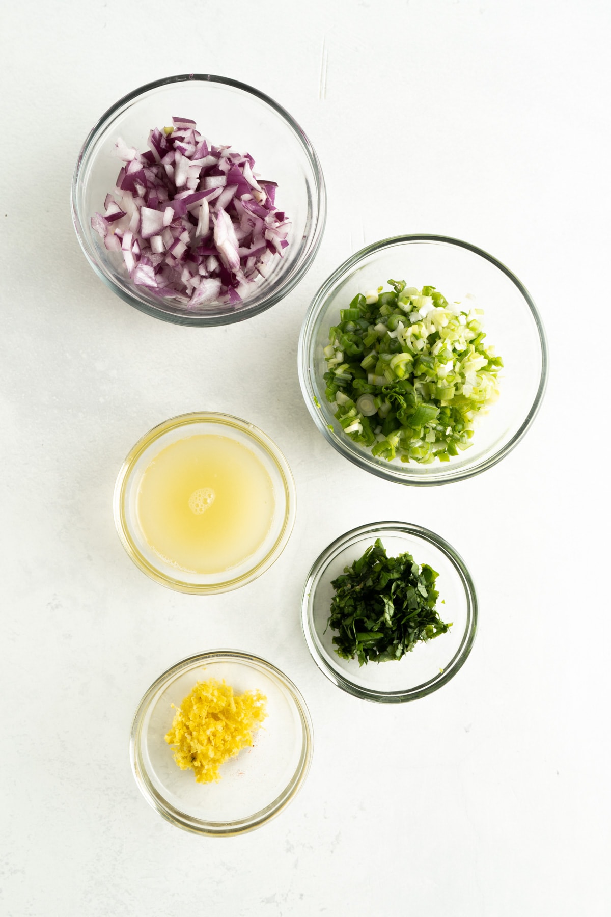 Ingredients for a gremolata.