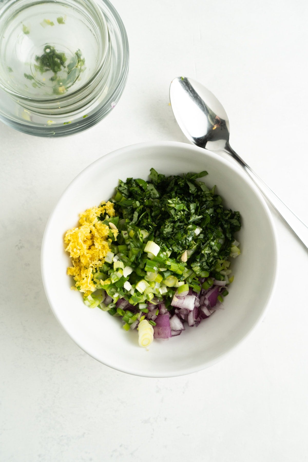 A bowl of gremolata.