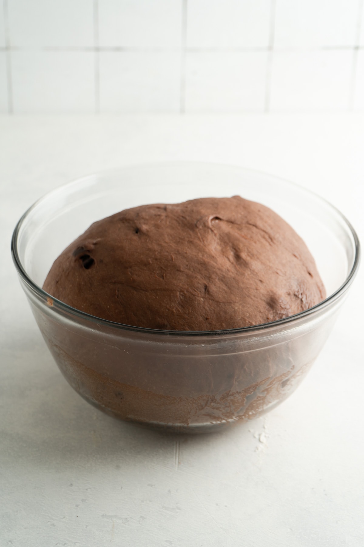 Risen hot cross buns dough.