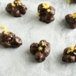chocolate covered blueberry clusters.