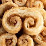 Close up of a plate of Palmiers Cookies.