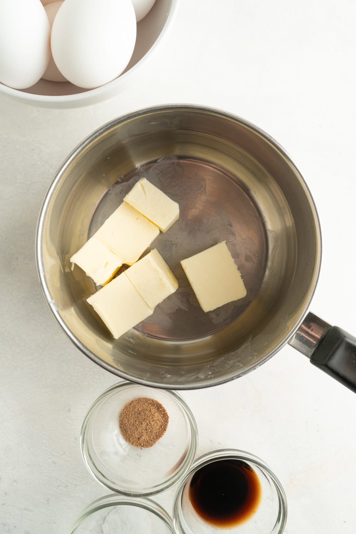 Butter in a small pot to be melted.