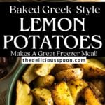 Pinterest pin for Baked Lemon Potaotes.