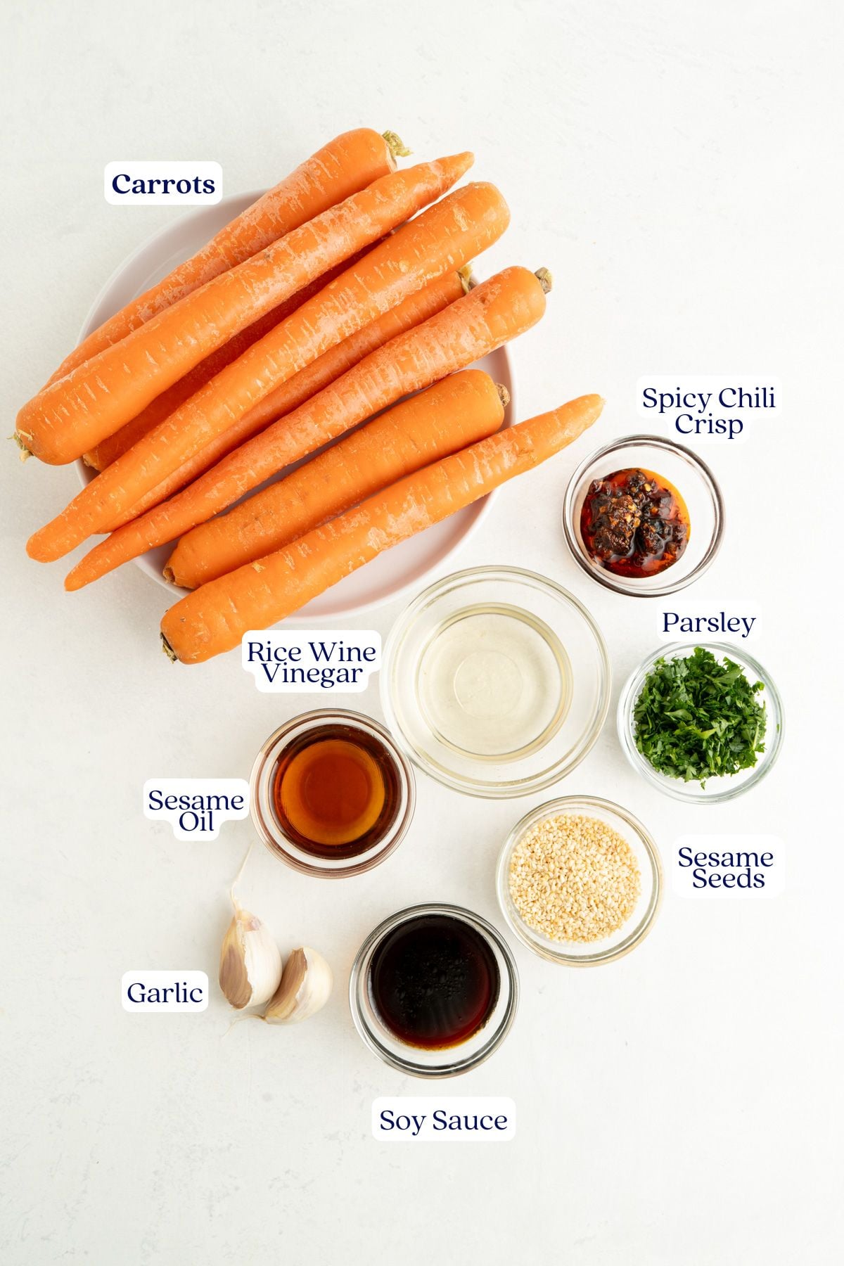 Spicy Carrot Salad Ingredients.