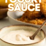 Pinterest pin for a per peri yogurt dip.