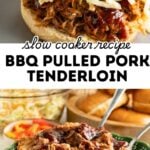 Pinterest pin for a BBQ Pulled pork recipe.
