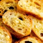 Pinterest pin for homemade crostini crackers.