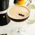 An espresso martini from above.