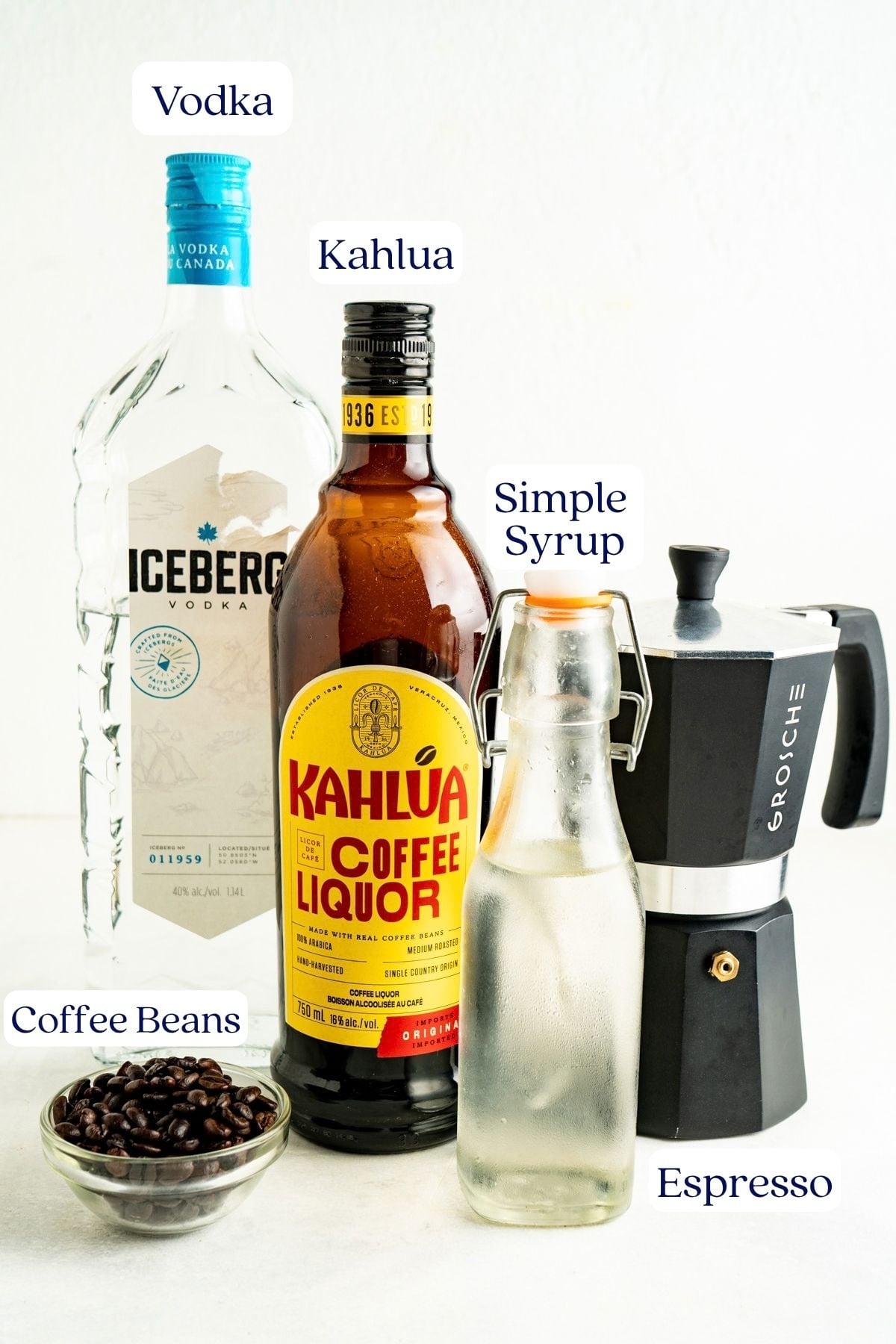 Espresso Martini Ingredients.