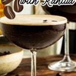 Espresso Martini with Kahlua Pinterest pin.