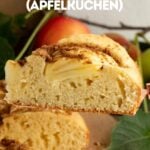 Pinterest pin for a German Apple Cake or Apfelkuchen.